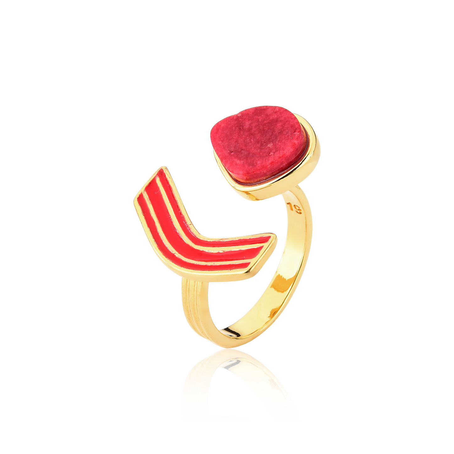 Anel Feldspato Vermelho