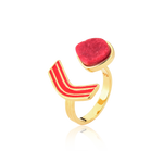 Anel Feldspato Vermelho