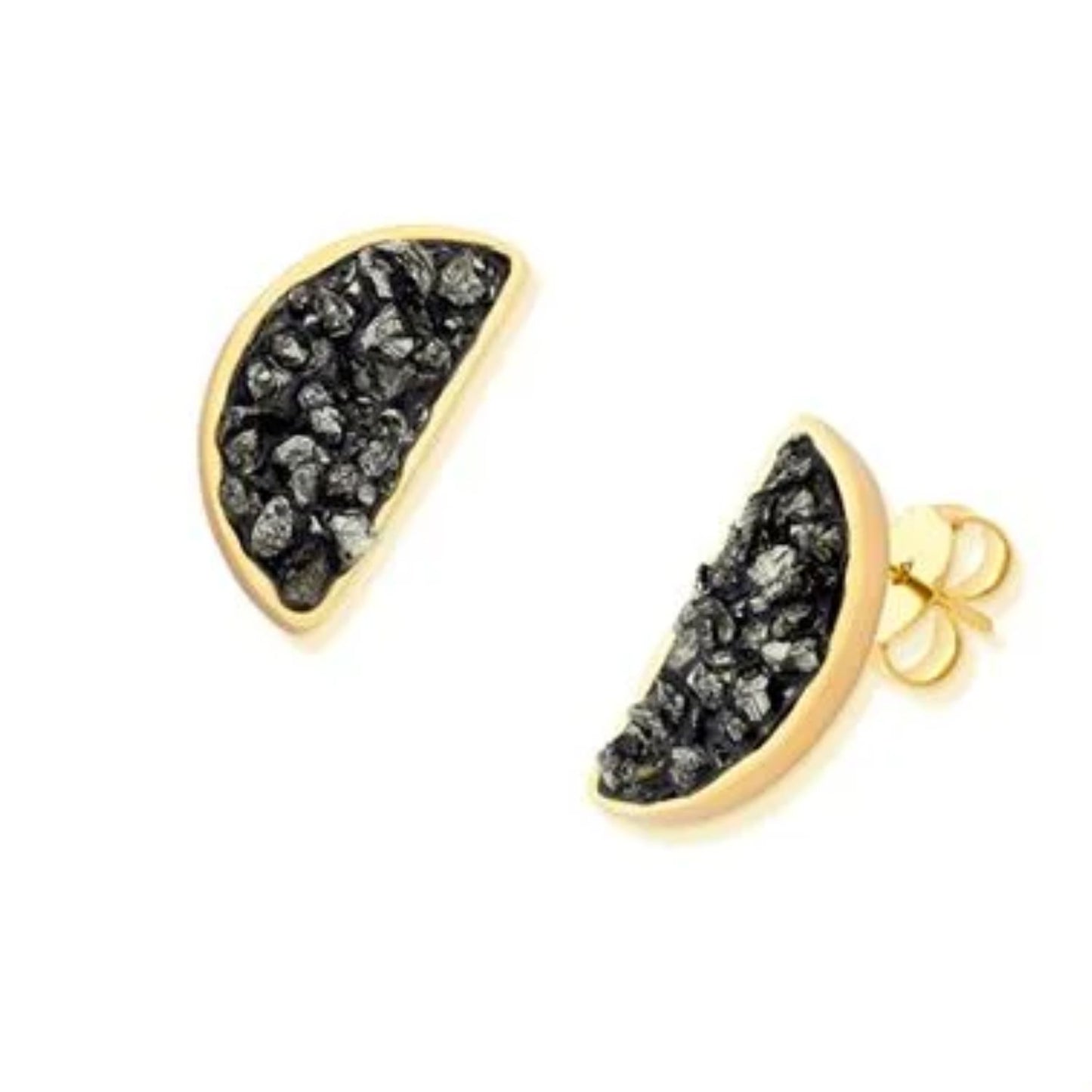 Brinco Meia Lua Inlay