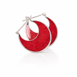 Argola Destino Coral Prata 925