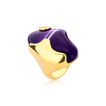 Anel Agata Roxa Ouro G