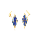 Brinco Balão Quarzo Azul