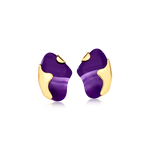 Brinco Agata Roxa Ouro