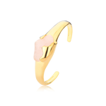 Bracelete Quartzo Rosa Ouro