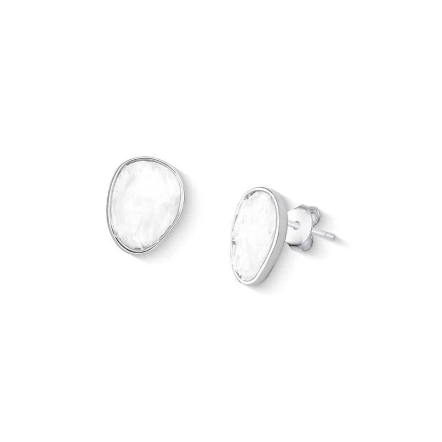 Brinco Inlay Banho de Rodio