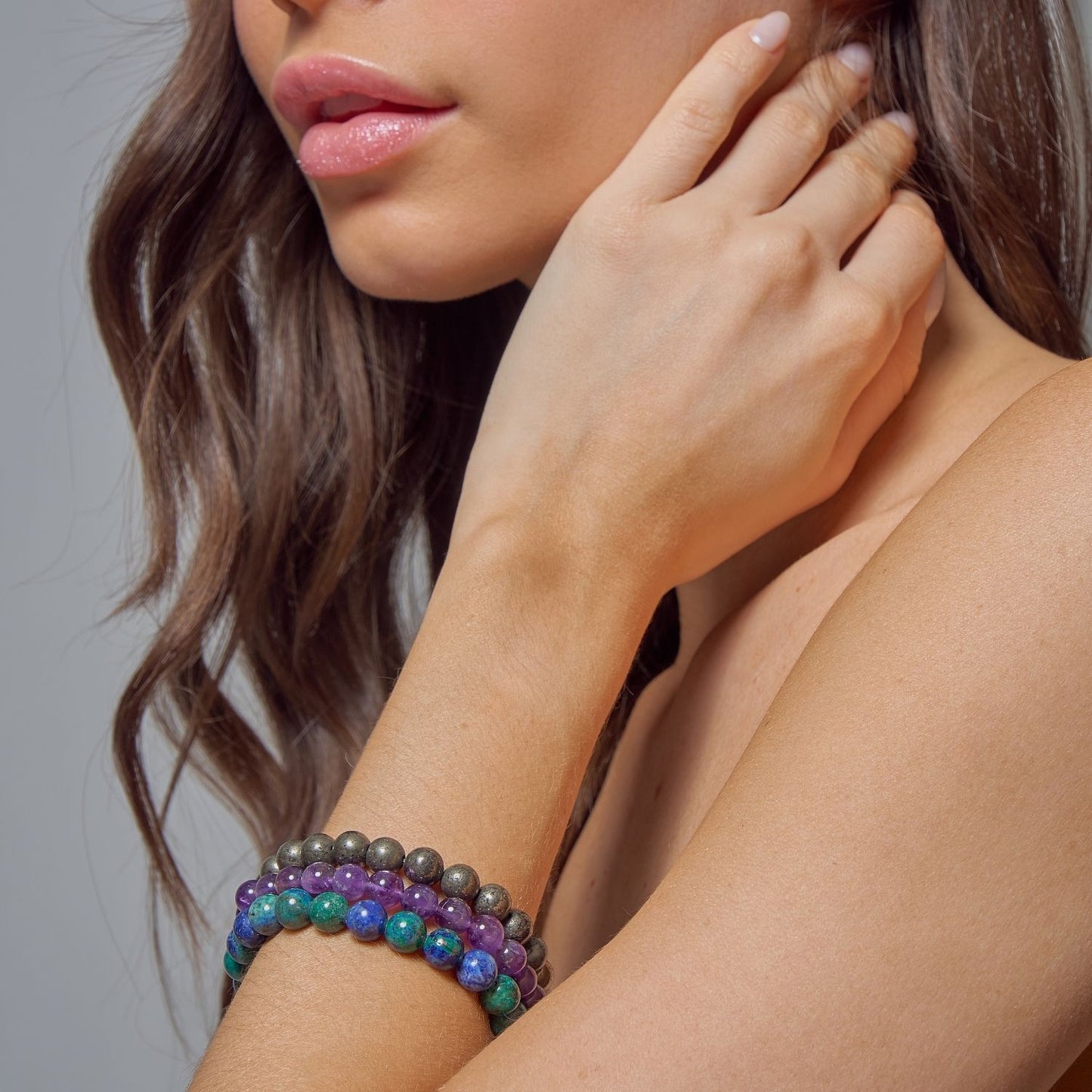 Pulseira Bola Pedras Naturais