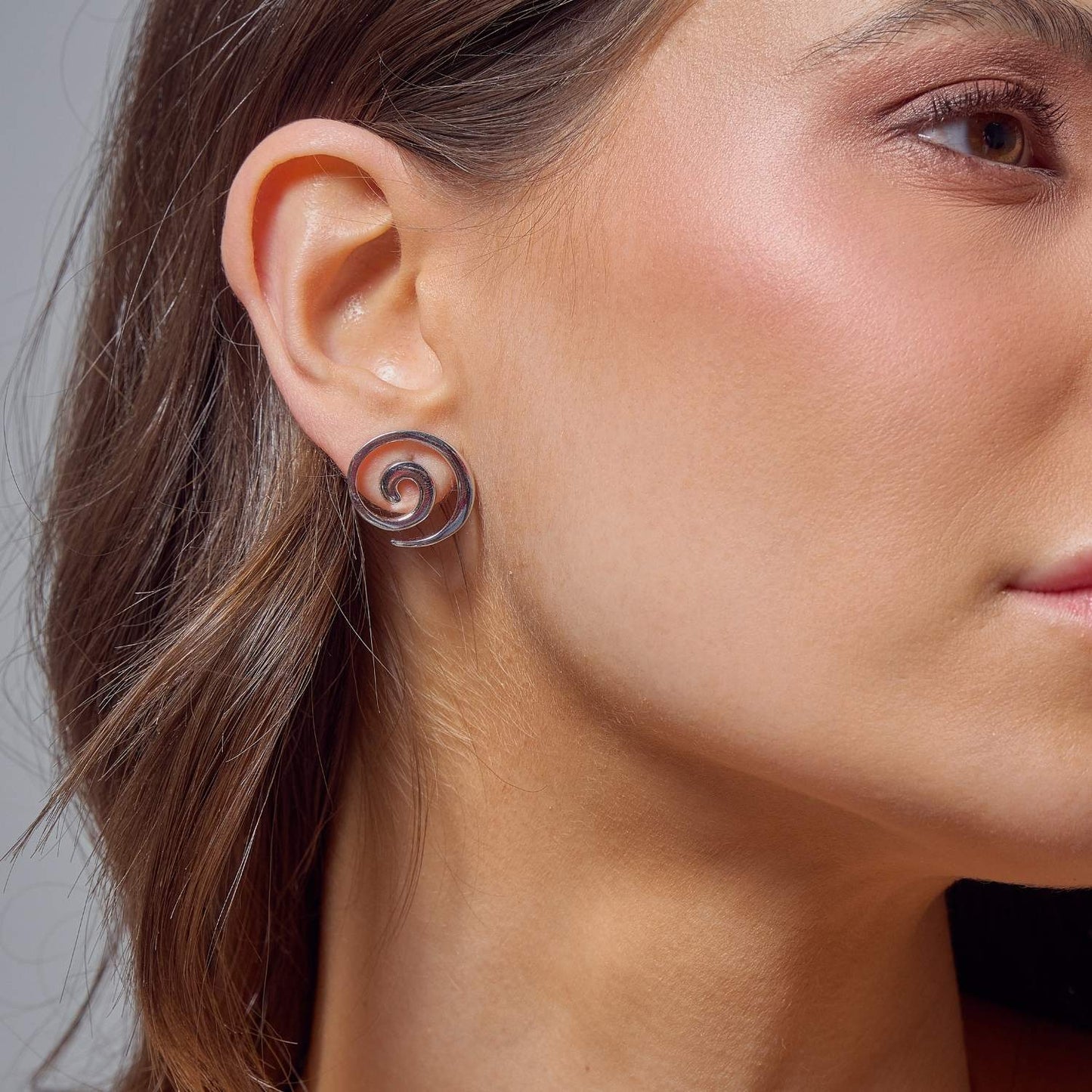 Brinco ciclos banho de rodio branco