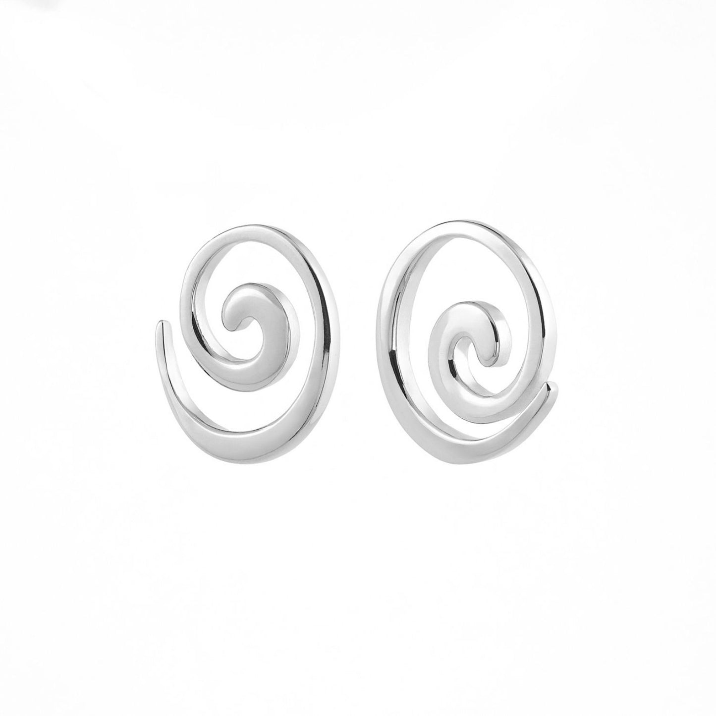 Brinco ciclos banho de rodio branco